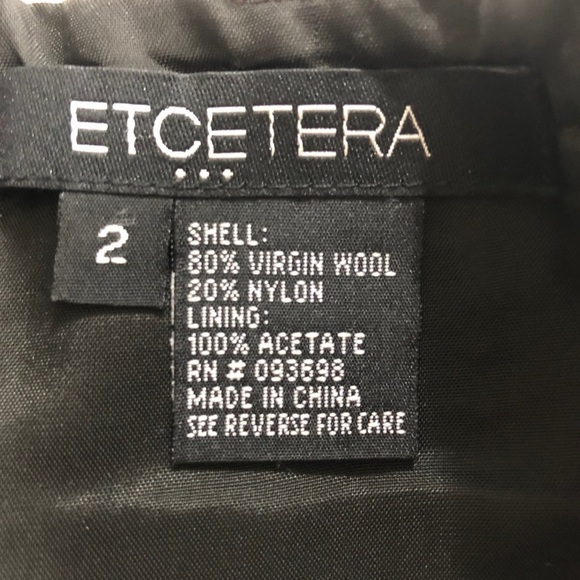 ETCETERA Skirt Wool Blend in Orange Brown Lined Pencil Skirt Above Knee Sz 2 - Picture 7 of 12